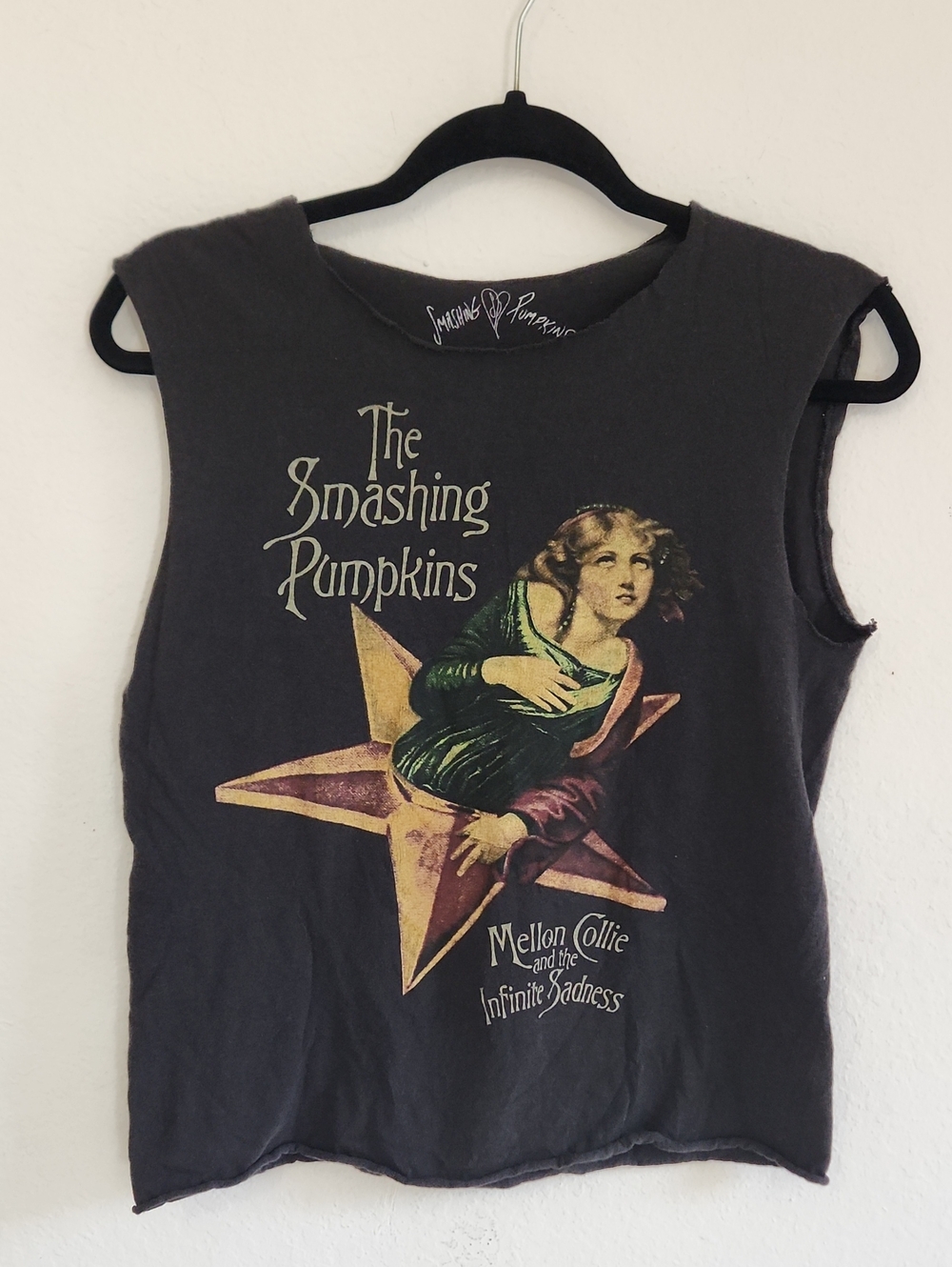 The Smashing Pumpkins Mellon Collie Raw Edge Sleeveless Crop Top Small